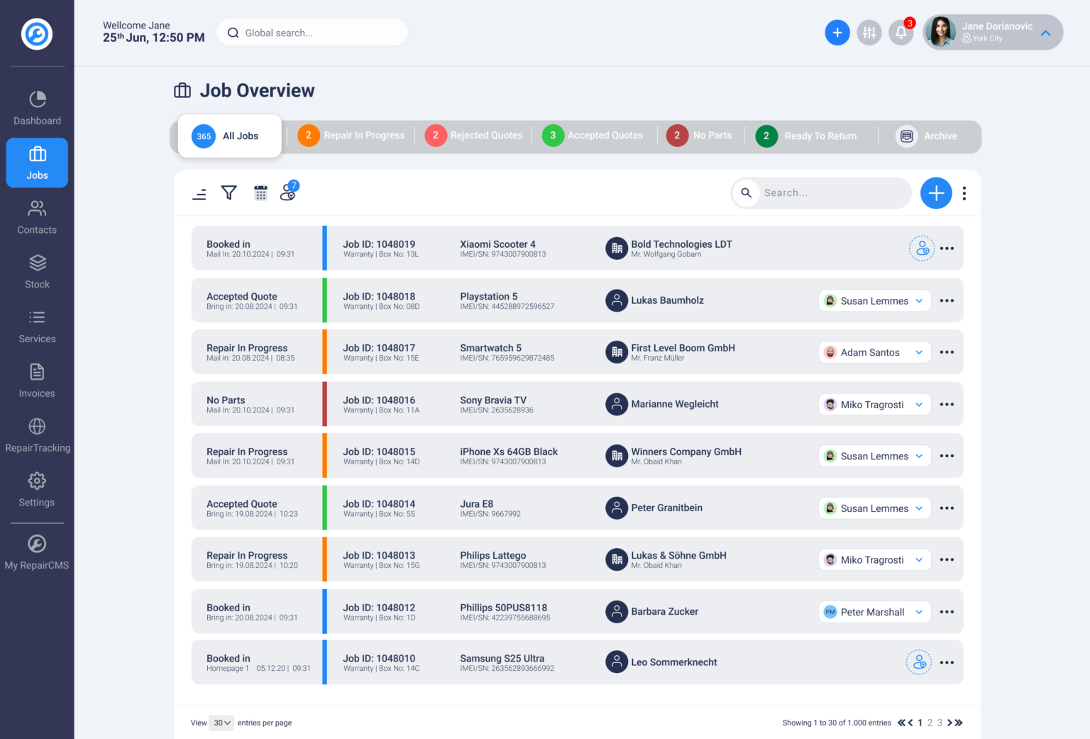 Repair ticketing software
