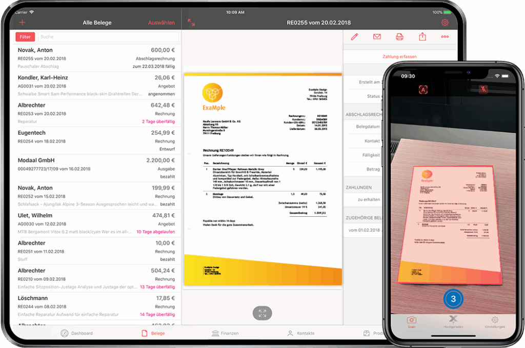 werbematerial lexware office mobile belege